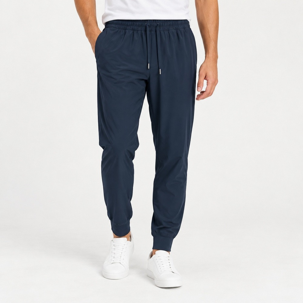 Old Navy Mens Medium SleekTech Go-Dry Joggers Navy Blue Tapered Active Pants